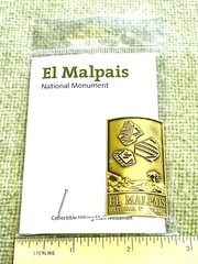 El Malpais Walking Staff Stick Medallion National Monument Western NPA White