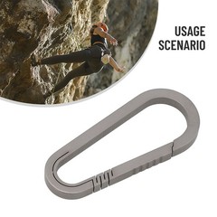 Keychain Carabiner Lightweight Alloy for Outdoor Backpack Hanging Buckle