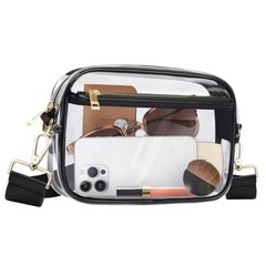 Clear Bag Stadium Approved, Clear Crossbody Bag Purses for women for Black