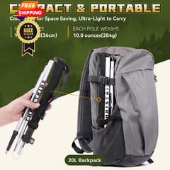 THRISTRIDE Single Collapsible 110-125cm for Height：5’2” to 6’2”, silvery