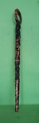 Hand Carved South African Heavy Natural Wood Hiking Stick 1b 3oz 37in