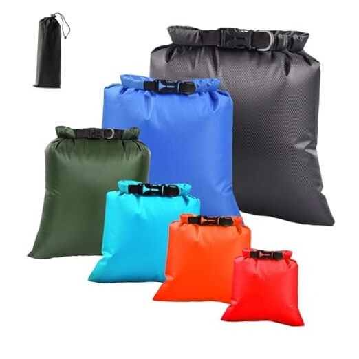 6PCS Wet Dry Bag Set – Waterproof Bags for Swimming & Beach, Lightweight Water