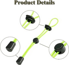 10PCS Elastic Hiking Stick Holders with Adjustable Length and Reflective Stripes
