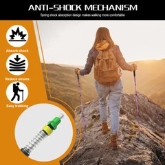 Pair of 2 Trekking Poles Walking Sticks Adjustable Anti-shock Alpenstock Hiking