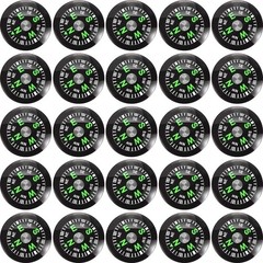 200 Pieces Button Compass Mini Black Survival Oil Filled for…