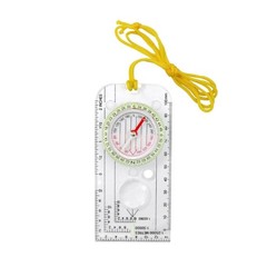 Pocket Orienteering Compasses with Lanyard Acrylic Compasses Map Scale Ruler