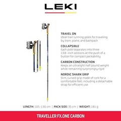 Traveller FX.One Carbon Collapsible Lightweight 115 cm Gray-Blue-Yellow