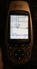 Magellan Meridian Color Handheld GPS Receiver With Windshield Mount & 12V Power