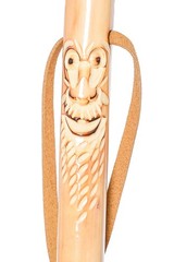 Root Head Wooden Walking Stick with Old Man Face Carving(Nature Color, 55 Inc…