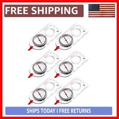 6 Pieces Orienteering Compass Hiking Navigation Backpacking Compass Map Reading