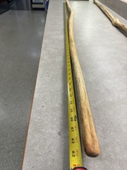VTG Weathered Driftwood Skinny Tall Walking Stick 63.5″ Strong Staff OOAK Raw MN