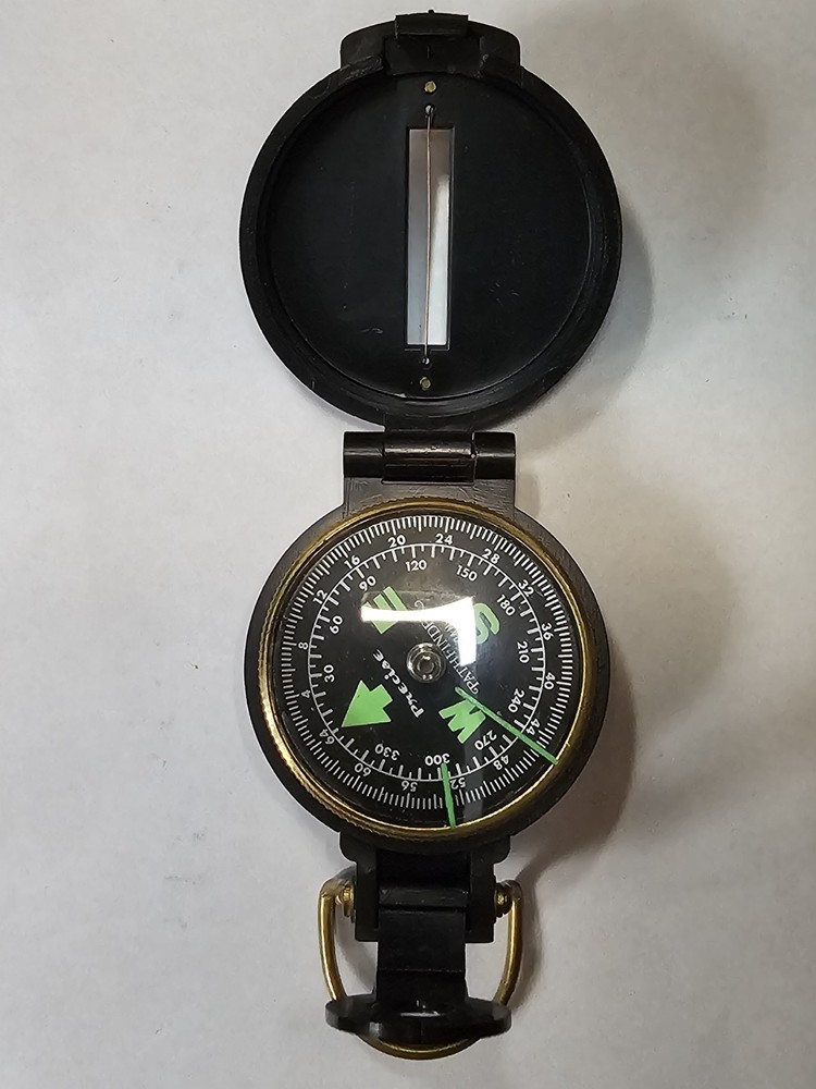 Vintage Engineer Lensatic Compass Military Hiking Camping Japan