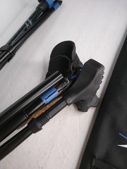 NEW York Nordic Folding Walking Hiking Trekking Poles Rubber Feet