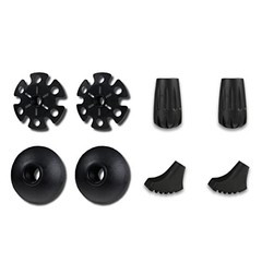 Trekking Pole Tips and Baskets Set – Rubber 2 Tips + 2 Boot + 2 Mud + 2 Snow