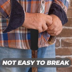 6Pcs Black Ergonomic Cane Handle Grip Replacement for Daily Use Crutch Handles