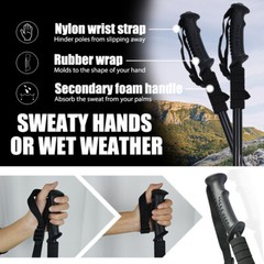 2PACK Trekking Walking Hiking Sticks Poles Adjustable Telescoping Alpenstock