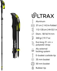 Ultrax Trekking Poles – Ultralight Backpacking Bikepacking Hiking Trails