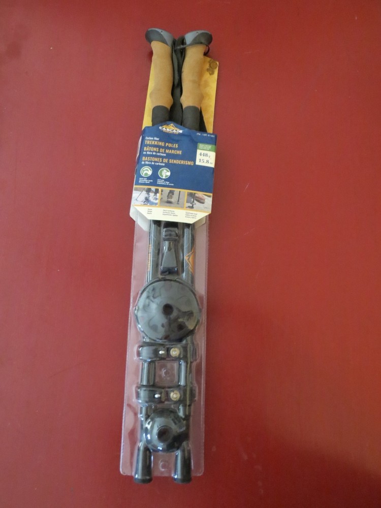 Cascade Carbon Fiber Trekking Poles Mountain Tech Cork Grip New In Package.