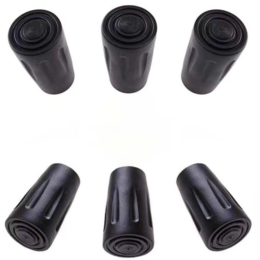 6 PCS Trekking Pole Rubber Tips Protectors Replacement Hiking Walking Poles