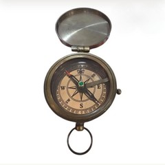 Personalized Brass Pocket Compass with Leather Case Christian Engraved Baptism