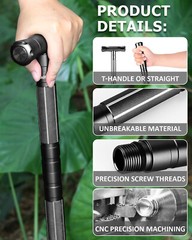 aiGear Walking Stick – Upgraded Aluminum Hiking Poles with Adjustable Height