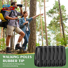 Durable Replacement Rubber Tips for Trekking Poles – Universal Anti-Slip Hiking