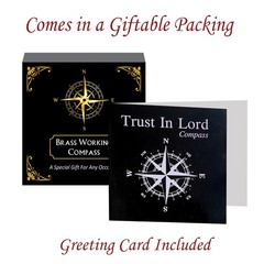 Trust in The Lord with All Your Heart -Proverbs 3: 5-6 Quote Engraved Compass…