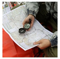 OZARK TRAIL LENSATIC COMPASS, GLOW IN THE DARK, 5093 BLACK