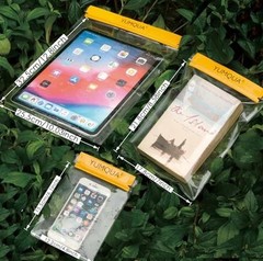 Clear Waterproof Bags 5 Pack Set, Watertight Pouch Holder for Document Yellow