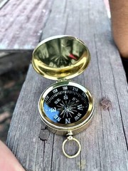 Nautical vintage Compass Brass WWII military Pocket Compass