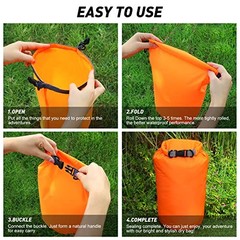 Waterproof Dry Bag/10L/20L/40L/70L Dry Storage Bag for Kayaking, Gym, 5L Blue