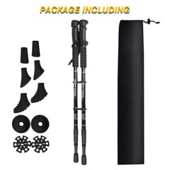 2* Adjustable Trekking Poles Hiking Nordic Walking Sticks Anti-shock Alpenstock