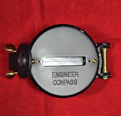 Vintage Working LENSATIC Engineer COMPASS – 2″ Made in Japan – Glow In The Dark