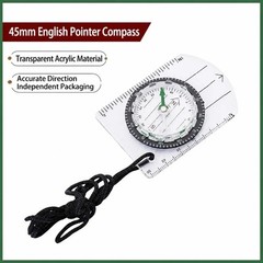 Portable Camping Compass with Scale Ruler High Precision Hiking Survival Compass
