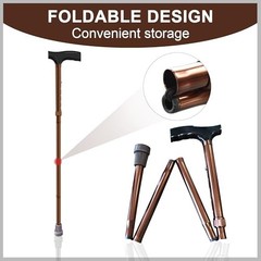 Folding Cane for Men and Women– Lightweight, Adjustable Walking Stick Bronze