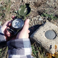 Lensatic Compass – Traditional Phosphorescent Military Style with Nylon Carry Po