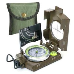 Cammenga Style High Accuracy Military Compass Waterproof Lensatic Sighting + Bag
