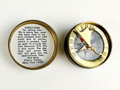 Vintage Son Mfg. Co. New York USA Brass Cased Navigational ‘SUN’ Pocket Compass