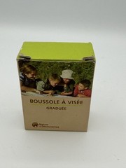 Metal Compass With Sites & Magnifier Dark Green All instructions in French