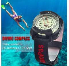 Liquid Filled Underwater Scuba Diving Navigation Orienteering Wrist Compass Pro
