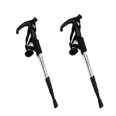 1 Pair Hiking Walking Sticks Trekking Poles Collapsible Lightweight Anti-Shock