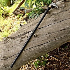 Antique Walking Stick Men’s Cane Silver Handle Eagle Head Unisex Traditional