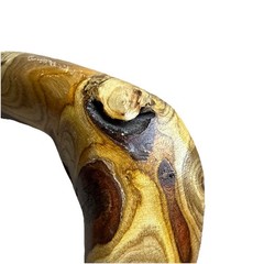 Vintage Hand Carved Natural 37” Walking Stick/ Cane Two Tone Wood