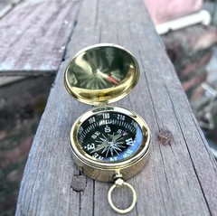 Nautical vintage Compass Brass WWII military Pocket Compass