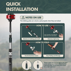 GPTCAMP Walking Sticks,Trekking Poles Collapsible Hiking Poles,Lightweight Foldi