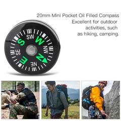 12pcs Mini Pocket Compass Easy Read For Hiking Camping Outdoor