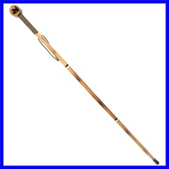 3 Piece 55″ Detachable Pine Wood Walking/Hiking Stick with Metal Tip, Reinfor…