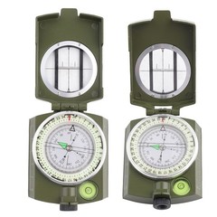 Outdoor Military Sighting Luminous Lensatic Waterproof Compass Army Green