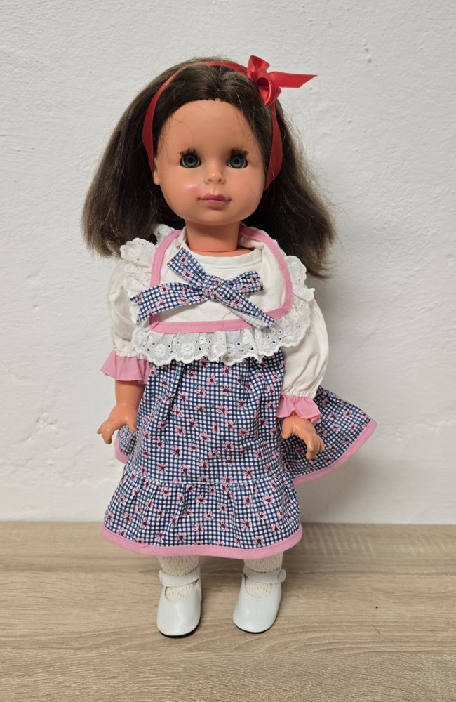 Vintage ELA doll, 42 cm, talking doll, made in Germany, sleeping eyes, very…