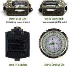 Multifunctional Tactical Survival Military Compass with Lanyard & Pouch | Wat…